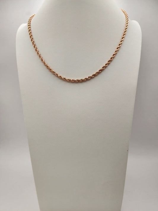 Rope chain rose gold