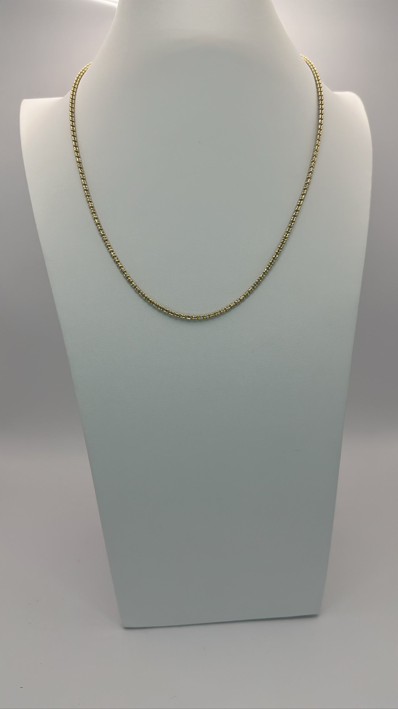 Moon ice chain yellow gold