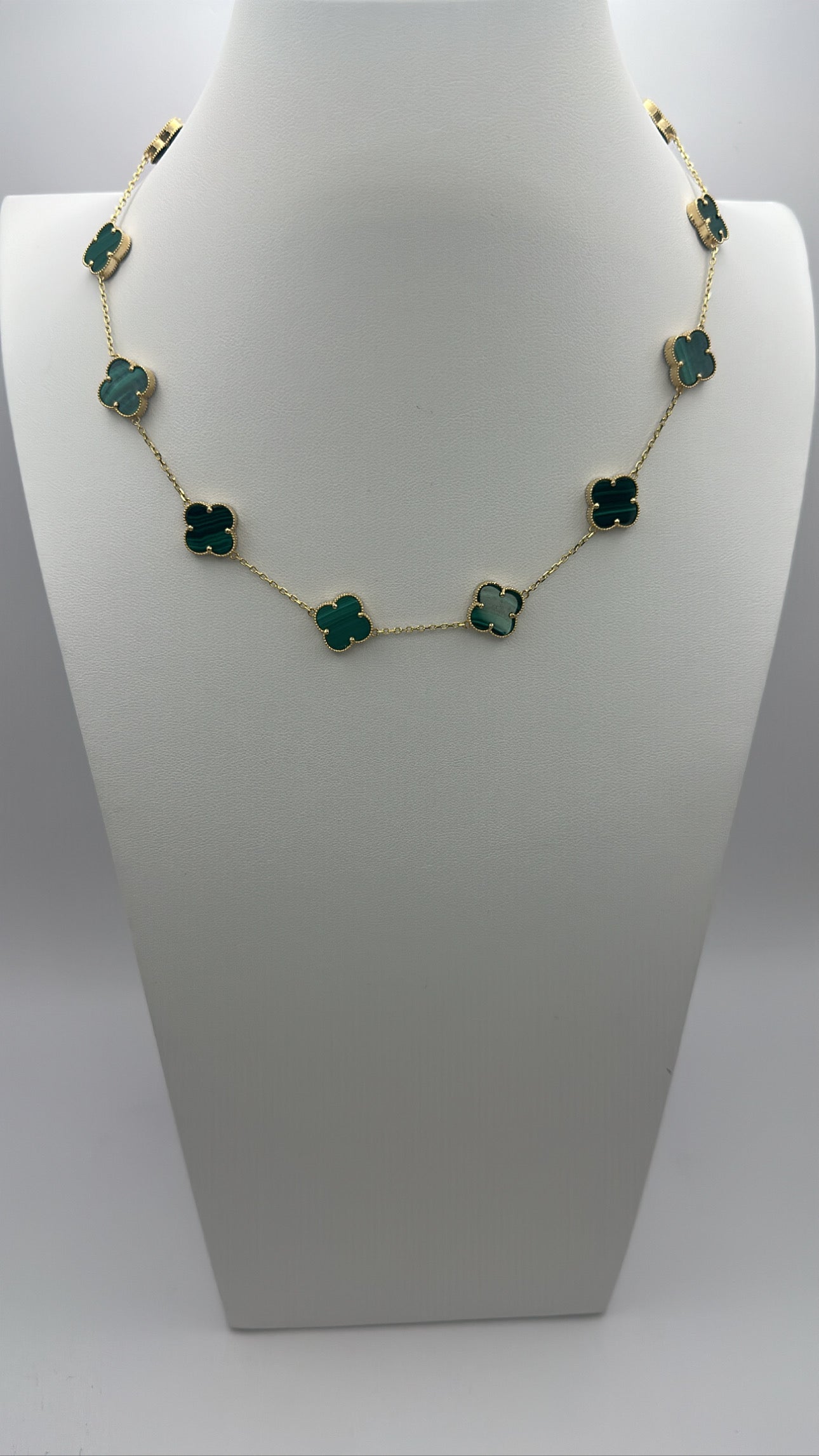 Clover fancy necklace choker green