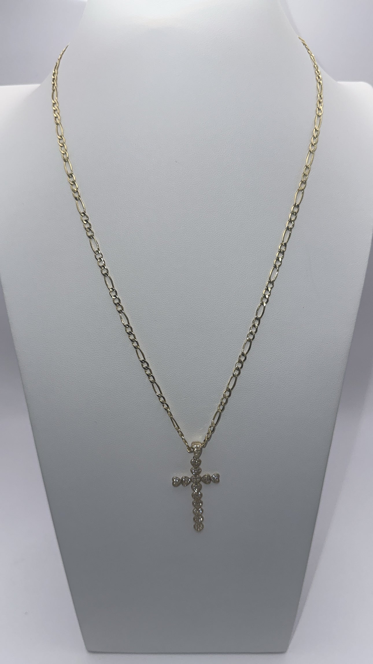 Figaro Chain and Cross Pendant