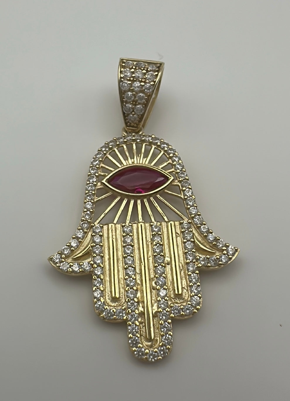 Hamsa Pendant Dark Pink