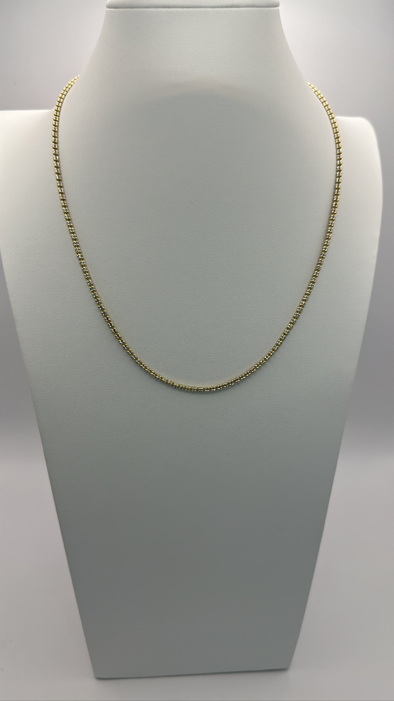 Moon ice chain yellow gold