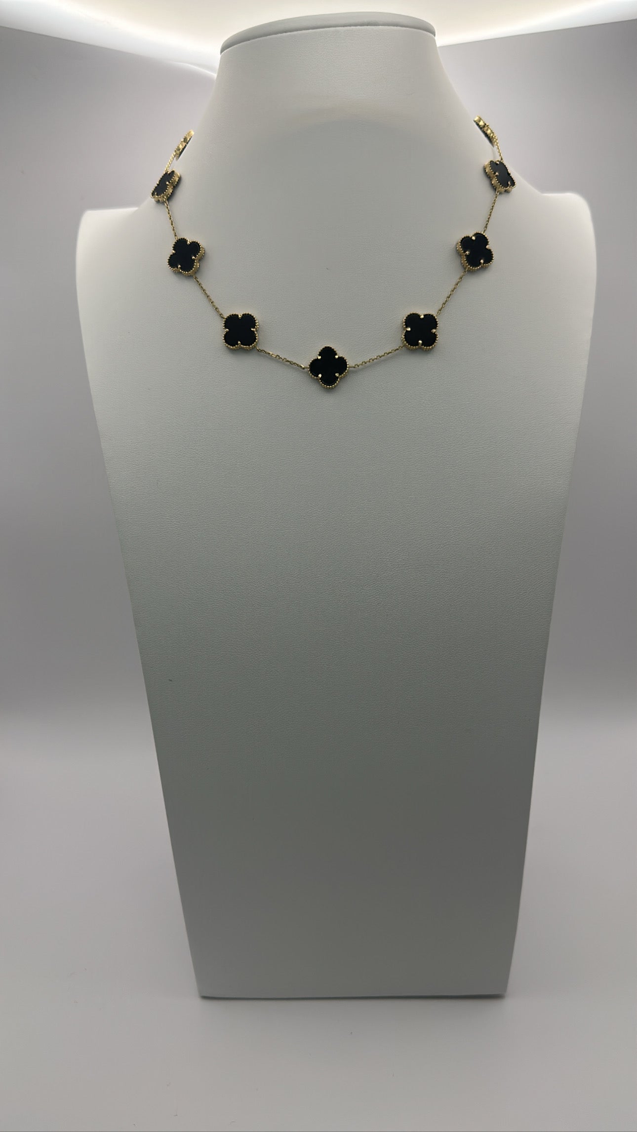 Clover fancy necklace black